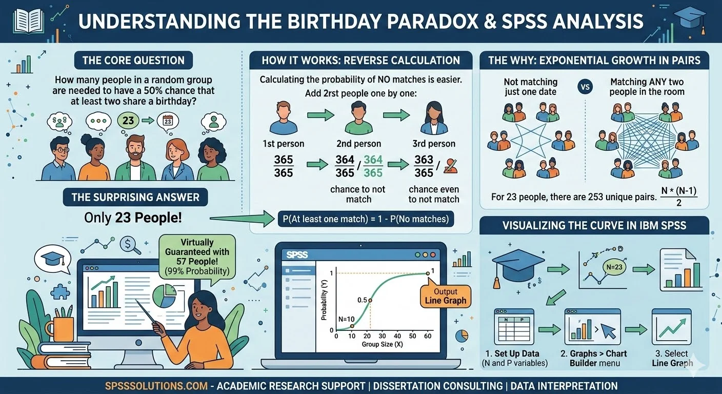 How to Create a Graph of Birthdays and Analyze the Paradox in SPSS