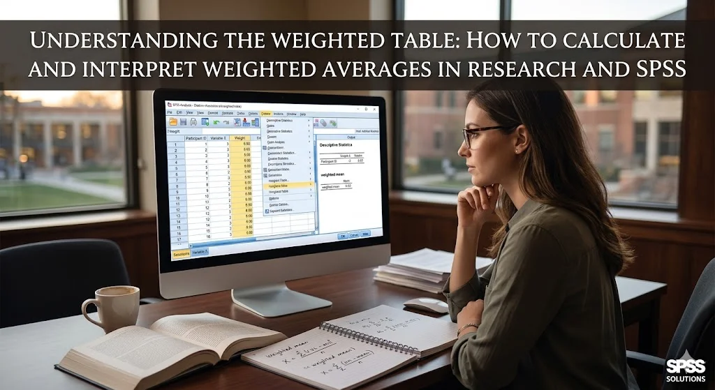Weighted Table in SPSS