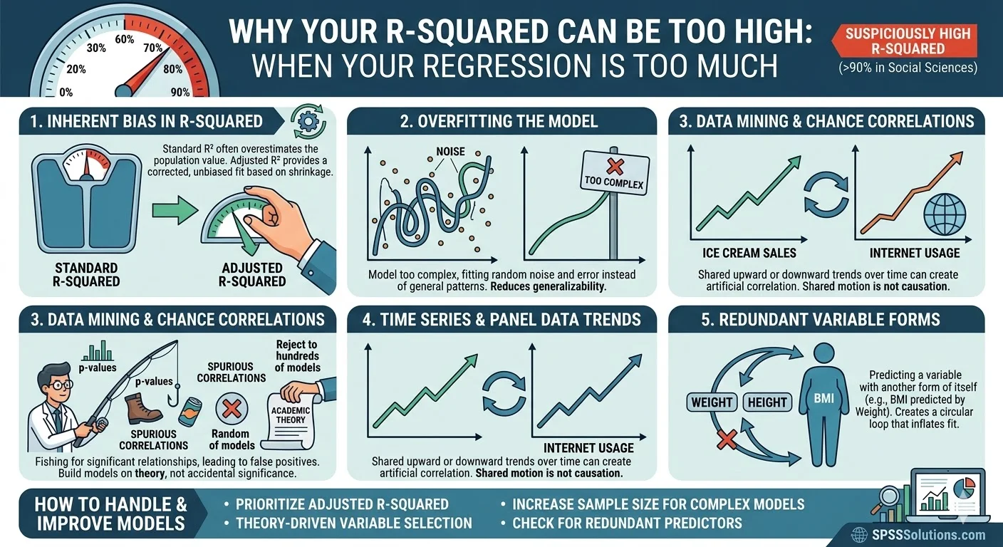 Why Your R-Squared Is Too High and How to Fix It
